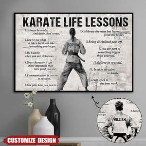 Personalized Karate Life Lessons Poster-Gift For Karate Lovers