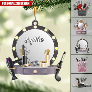 2024 New Release Personalized Name Hair Stylist Tool Christmas Ornament-Gifts For Hairdresser Barber