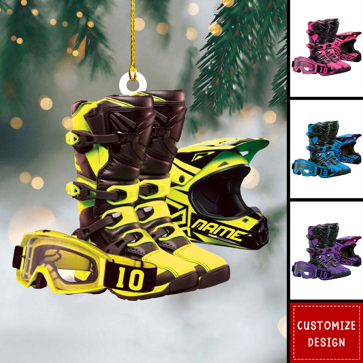 Personalized Motocross Ornament - Christmas Gift For Rider - 2024 New Release