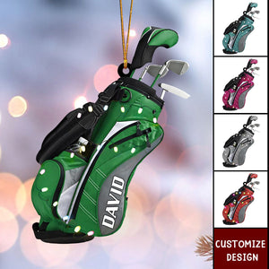 Personalized Golf Bag Acrylic Christmas Ornament - 2024 New Release