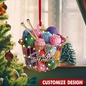 Personalized Knitting Christmas Ornament Gift For Knitter-2024 New Release