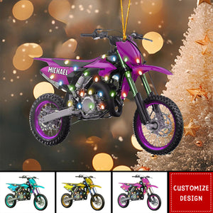 Personalized Motocross Christmas Ornament - 2024 New Release