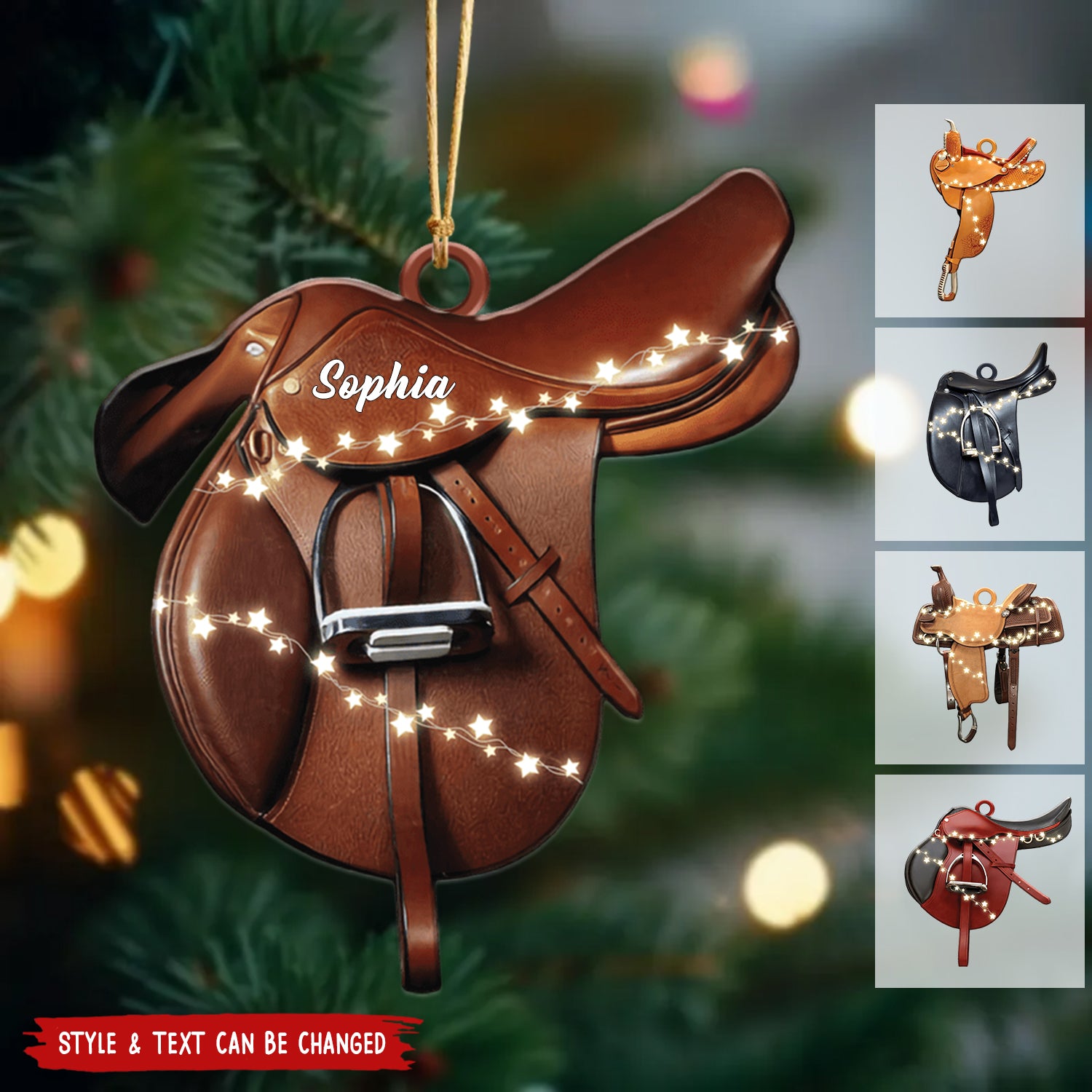 Horse Lovers - Horse Saddle For Riding Horse - Personalized Ornament