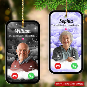 2024 New Release - The Call I Wish I Could Take Memorial Sympathy Gift Personalized Acrylic Christmas Ornament