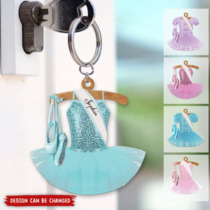 Ballet Dance Dress Acrylic Keychain-Great Gift Idea For Ballet Lover