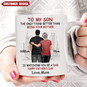 From Mom To Son Happy Father's Day Personalized Mug