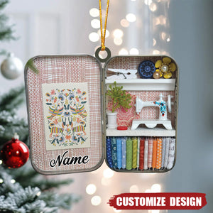 2024 New Release - Personalized Sewing Box Christmas Ornament