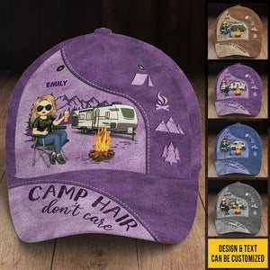 Camping Is My Therapy - Camping Personalized Custom Hat, All Over Print Classic Cap - Gift For Camping Lovers