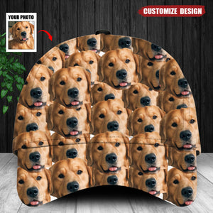 Custom Cute Funny Photo Dog Cat Face For Dog Cat Lovers Cap