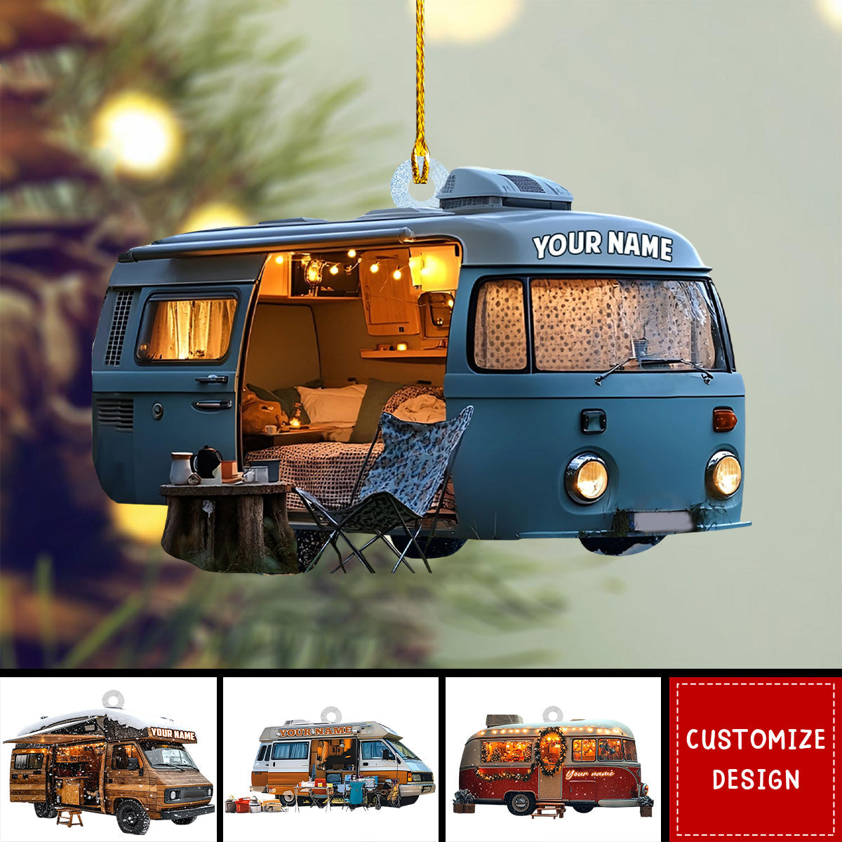 Personalized Camping Car Christmas Ornament Gift For Friends-2024 New Release