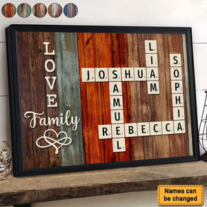 Personalized Family Crossword Art-Created In A Moment-Treasured Forever Poster