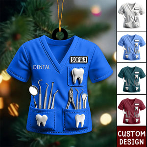 Personalized Dental Uniform Christmas Ornament - 2024 New Release