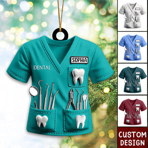 Personalized Dental Uniform Christmas Ornament - 2024 New Release