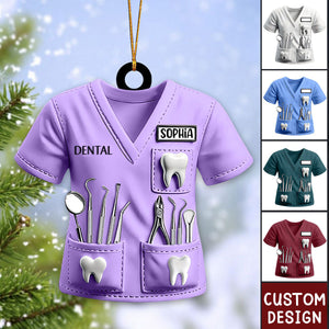 Personalized Dental Uniform Christmas Ornament - 2024 New Release