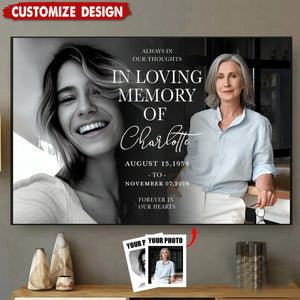 In Loving Memory - Personalized Photo Memorial Poster