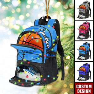 Personalized Basketball Bag Christmas Ornament, Gift For Basketball Players - 2024 New Release