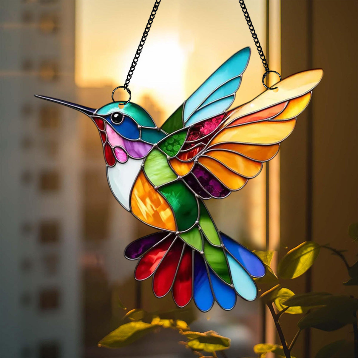 Colorful Hummingbird Suncatcher Ornament-Gift For Bird Lovers