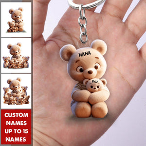 Grandma/ Mama Bear Personalized Acrylic Keychain