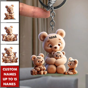 Grandma/ Mama Bear Personalized Acrylic Keychain