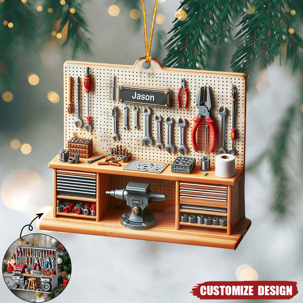 Personalized Mechanic Tool Box Ornament - 2024 New Release