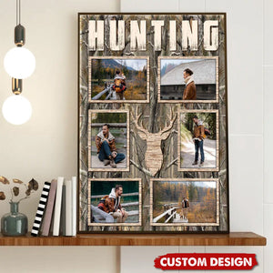 Personalized Hunting Photo Collage Poster, Gift for Hunters