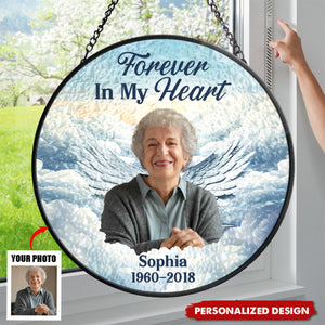 In Loving Memory Memorial Heaven-Personalized Window Hanging Suncatcher