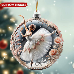 Personalized Ballerina Christmas Ornament - Gifts For Teacher Ballet & Ballet Lovers