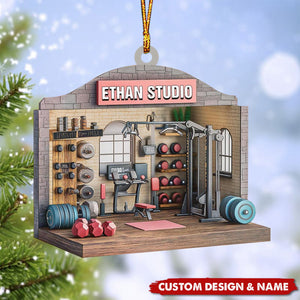 Personalized Gym Studio Christmas Ornament-Gifts For Gym Lovers-2024 New Release