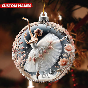 Personalized Ballerina Christmas Ornament - Gifts For Teacher Ballet & Ballet Lovers