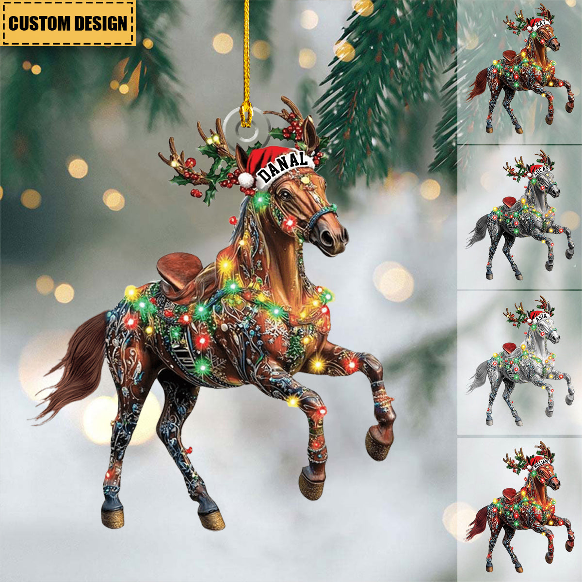 Personalized Horse Christmas Ornament  - Gift For Horse Lovers- 2024 New Release