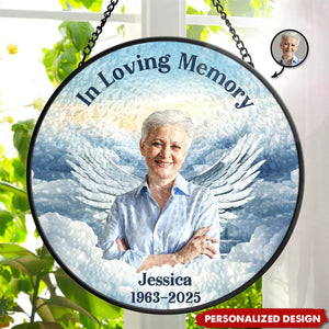 In Loving Memory Memorial Heaven-Personalized Window Hanging Suncatcher