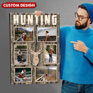 Personalized Hunting Photo Collage Poster, Gift for Hunters