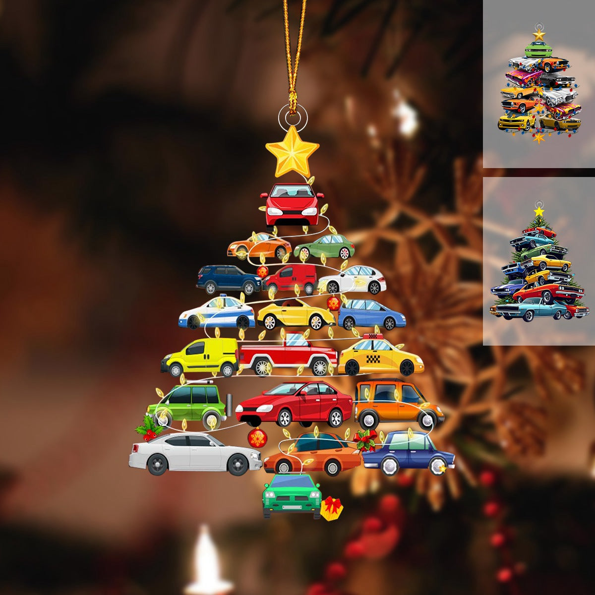 Cars Christmas OrnamentGift For Car Lover2024 New Release yeetcat