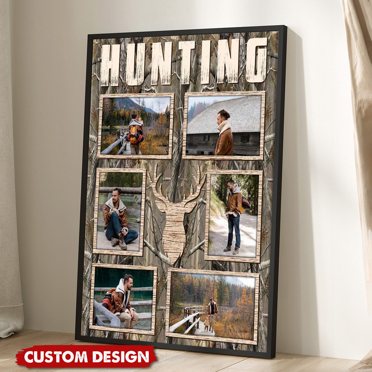 Personalized Hunting Photo Collage Poster, Gift for Hunters