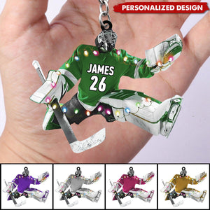 Personalized Hockey Player Keychain-Gift For Hockey Lovers - 2024 New Release