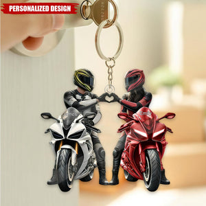 Personalized Motorbike Couple Keychain-Gift for Couple