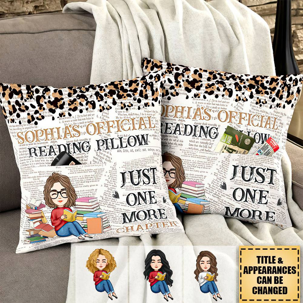 Just One More Chapter - Personalized Pocket Pillow