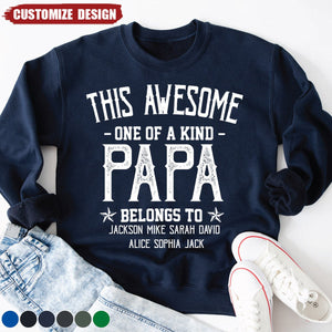 This Awesome Papa Belongs to Sweatshirt