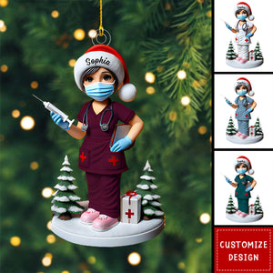 Personalized Nurse Christmas Ornament Gift For Healthcare Workers-2024 New Release