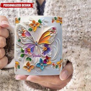 Stunning Butterfly-Personalized Butterfly Mug-Gift For Friends