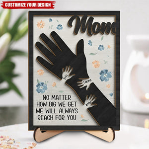 Your Love Ties Our Family Together - Family Personalized Custom 2-Layered Wooden Plaque With Stand - Gift For Mom, Grandma