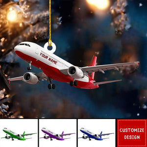 Personalized Airplane Acrylic Christmas Ornament - Gift For Pilot - 2024 New Release