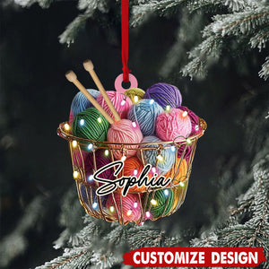 Personalized Knitting Christmas Ornament Gift For Knitter-2024 New Release