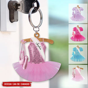 Ballet Dance Dress Acrylic Keychain-Great Gift Idea For Ballet Lover