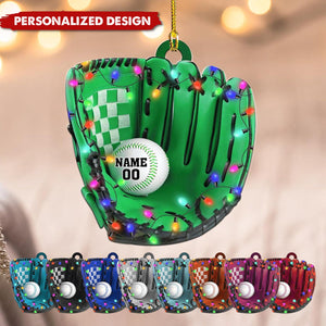 2024 New Release Personalized Baseball Gloves Christmas Ornament-Gift For Baseball Lover