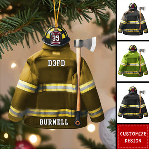 Personalized Firefighter Uniform Christmas Ornament-2024 New Release