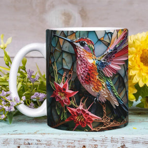 Colorful Hummingbird Mug - Gift For Bird Lovers