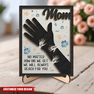 Your Love Ties Our Family Together - Family Personalized Custom 2-Layered Wooden Plaque With Stand - Gift For Mom, Grandma