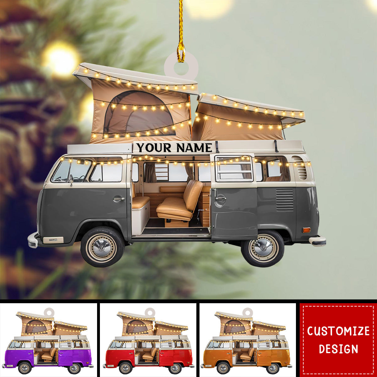 Personalized Camping Car Christmas Ornament-2024 New Release