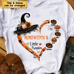 Nanawitch's Little Pumpkins - Personalized Shirt - Halloween Gift For Grandmother